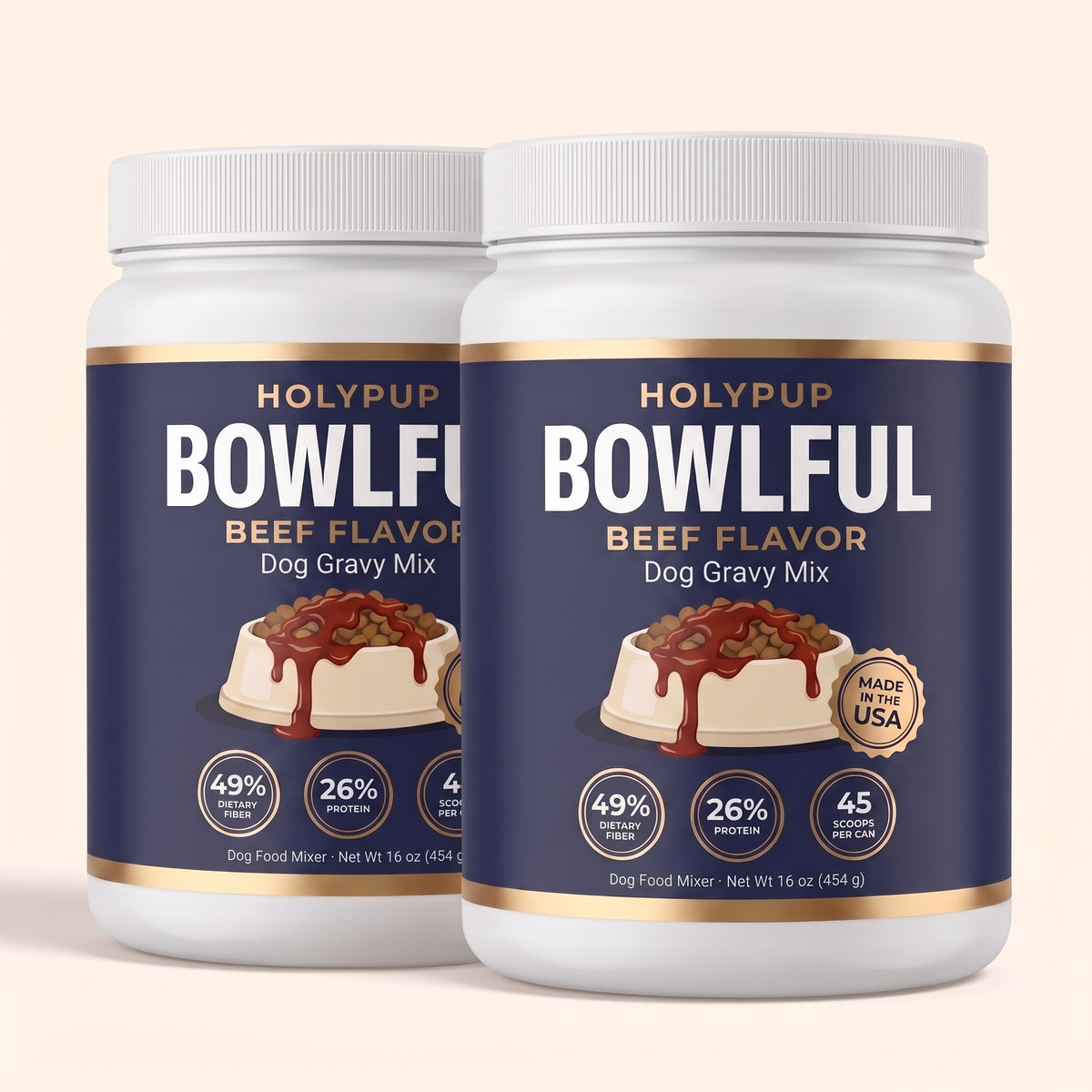 BOWLFUL Beef Flavor Dog Gravy Mix, 2 pack