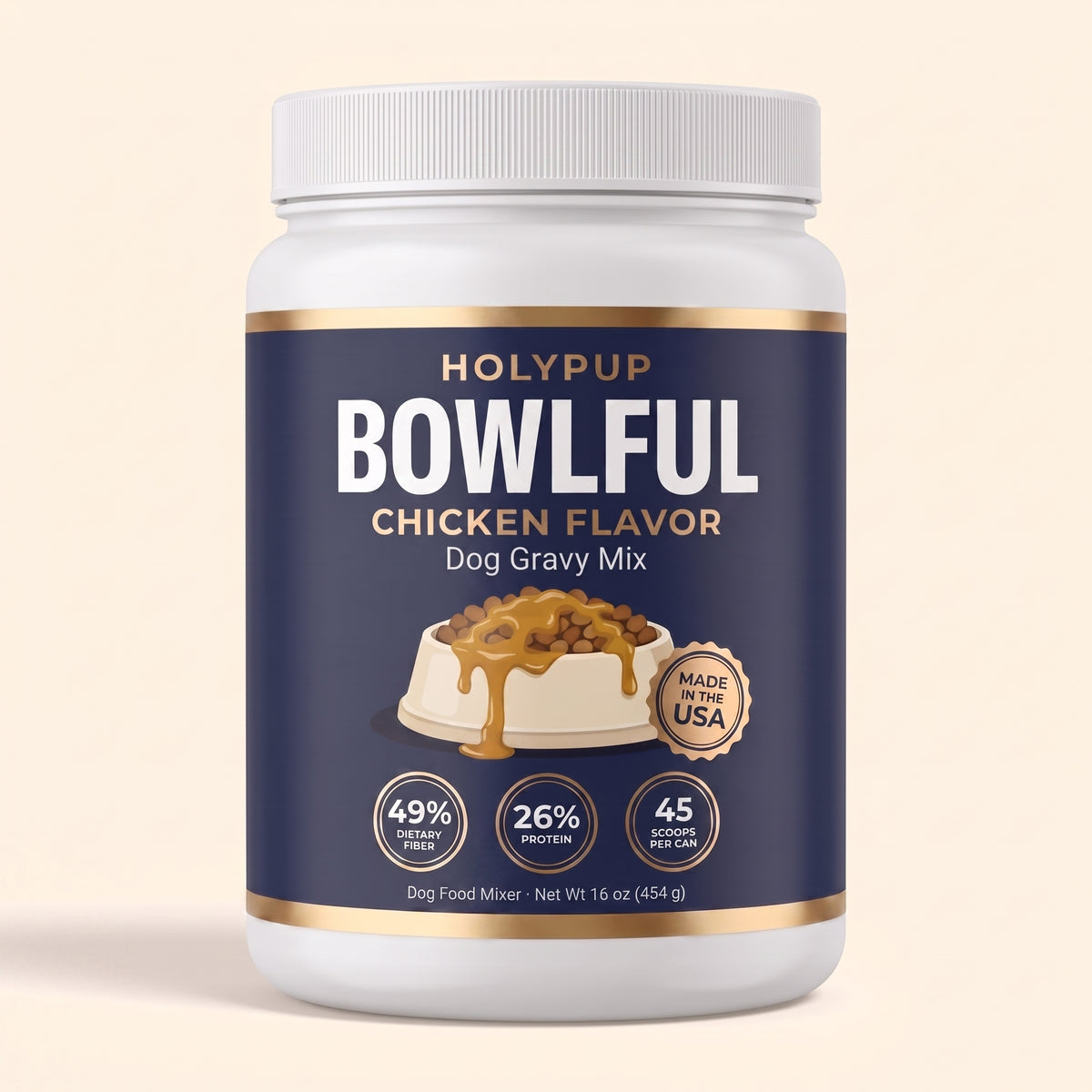 BOWLFUL Chicken Flavor Dog Gravy Mix, single 16 oz can